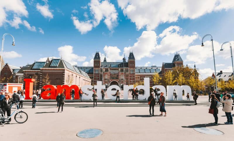 I Amsterdam sign at Museumplein, Rijksmuseum