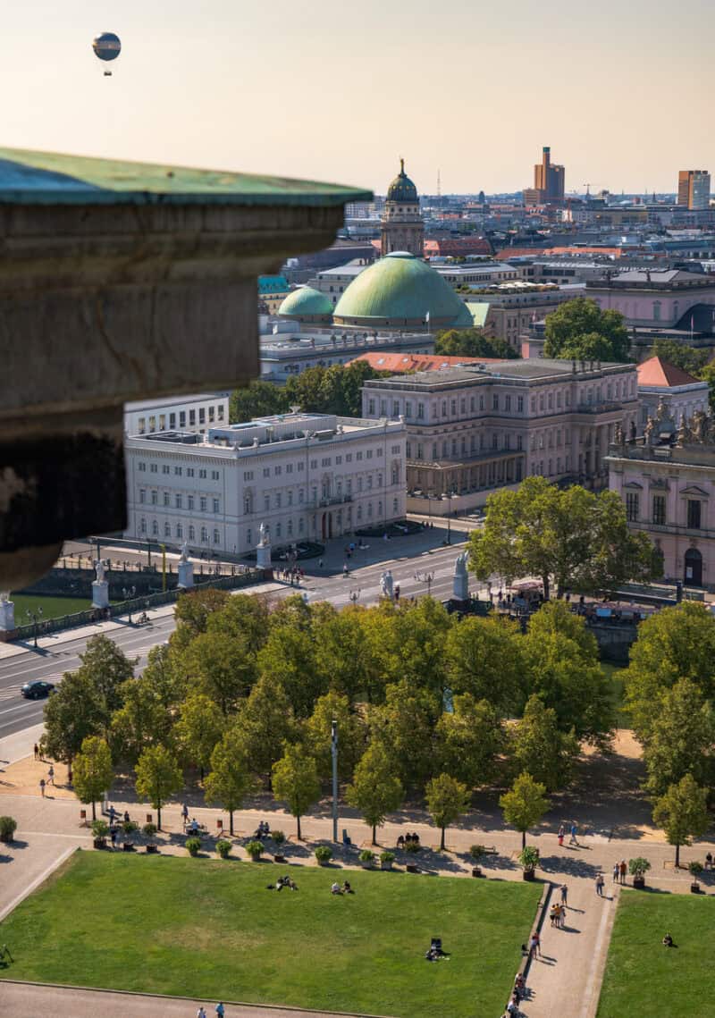 Central Berlin view of Lustgarten, Unter den Linden, and domes