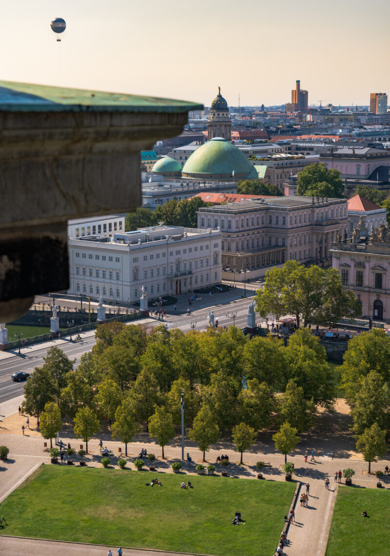 Central Berlin view of Lustgarten, Unter den Linden, and domes