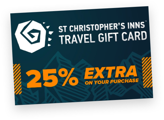 St Christopher's Inns Travel Gift Card with 25% extra value