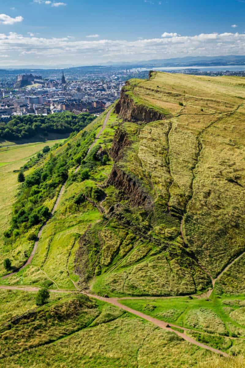 Sunny Edinburgh from the top of Arthur Seats
