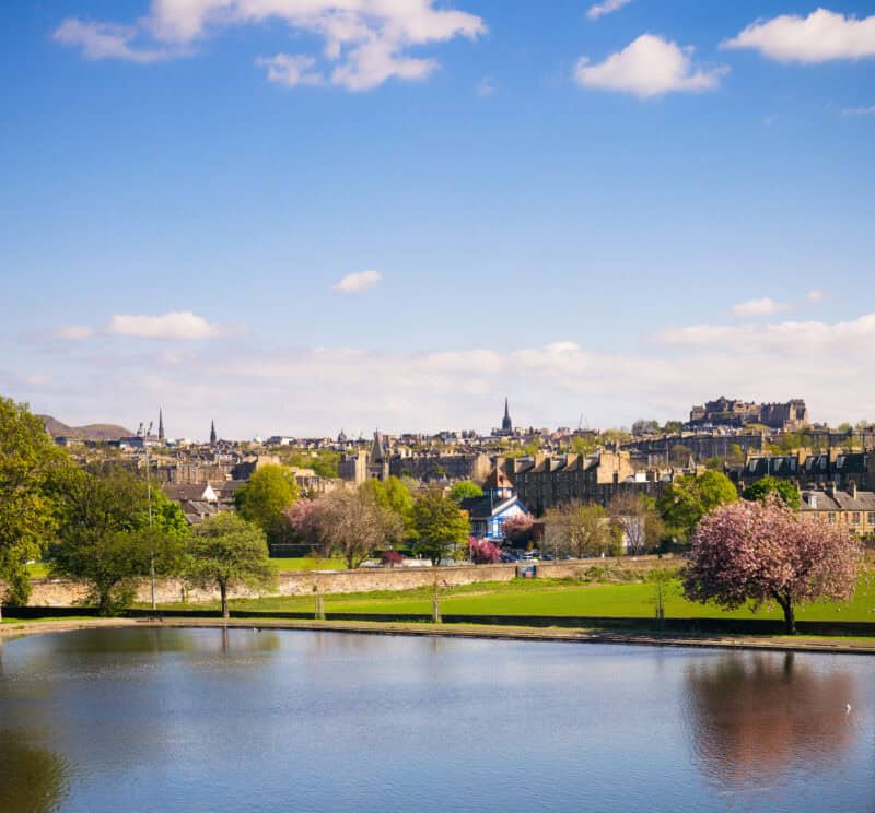 Edinburgh’s skyline from Inverleith Park