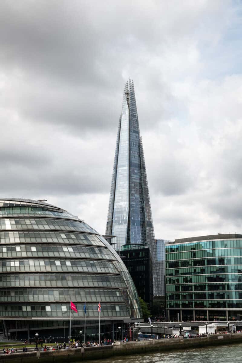 Skyline of London by the river Thames