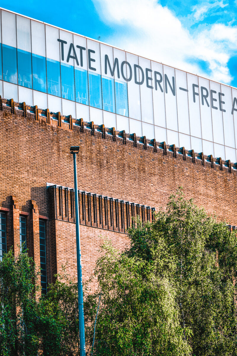 British Industrial Heritage: Tate Modern (Bankside Power Station) Modern & Brick Facade, London
