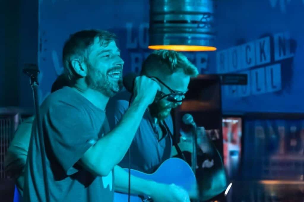 Live music performance at St Christopher’s Edinburgh hostel.