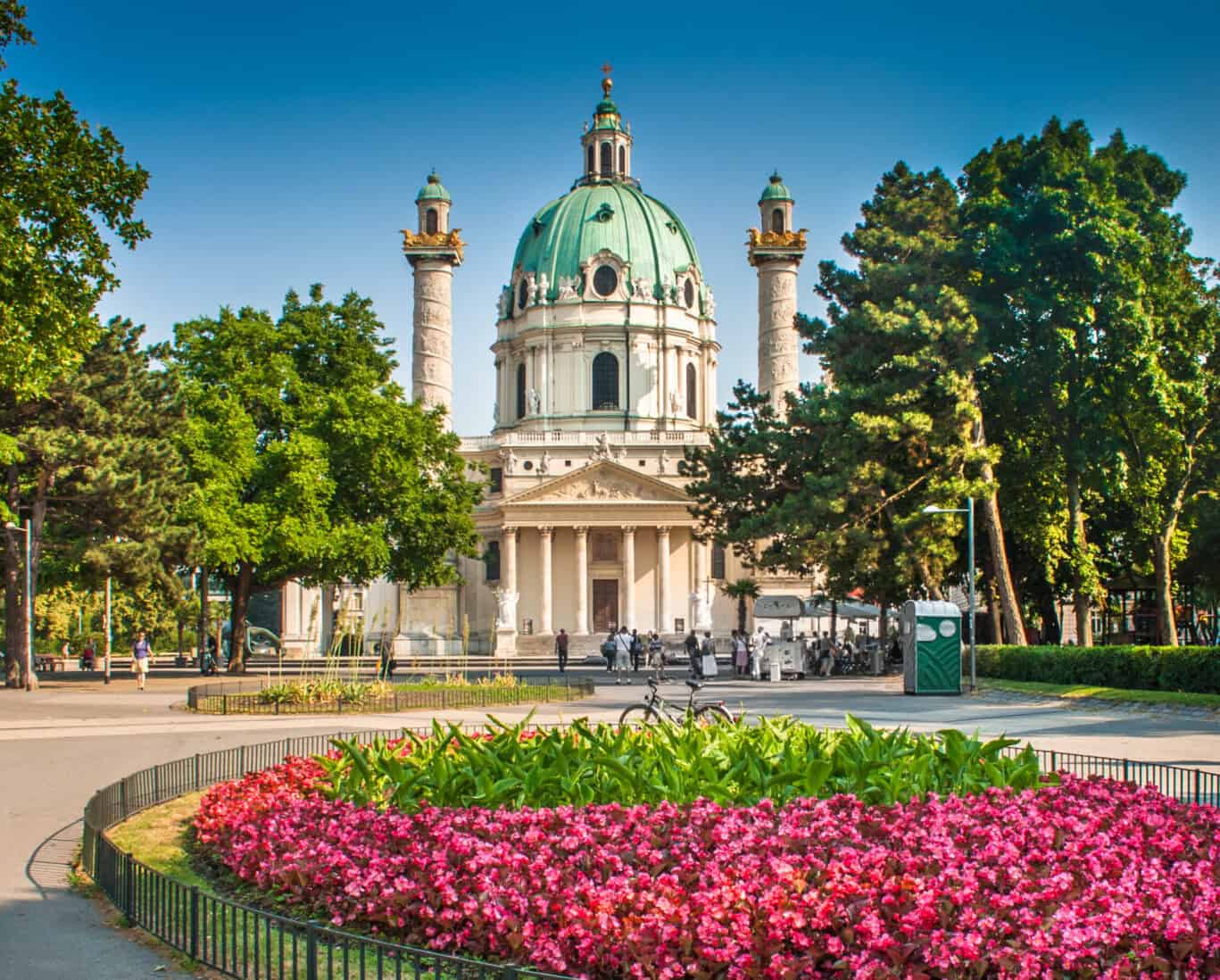 Vienna Karlskirche at Karlsplatz in Vienna, Austria