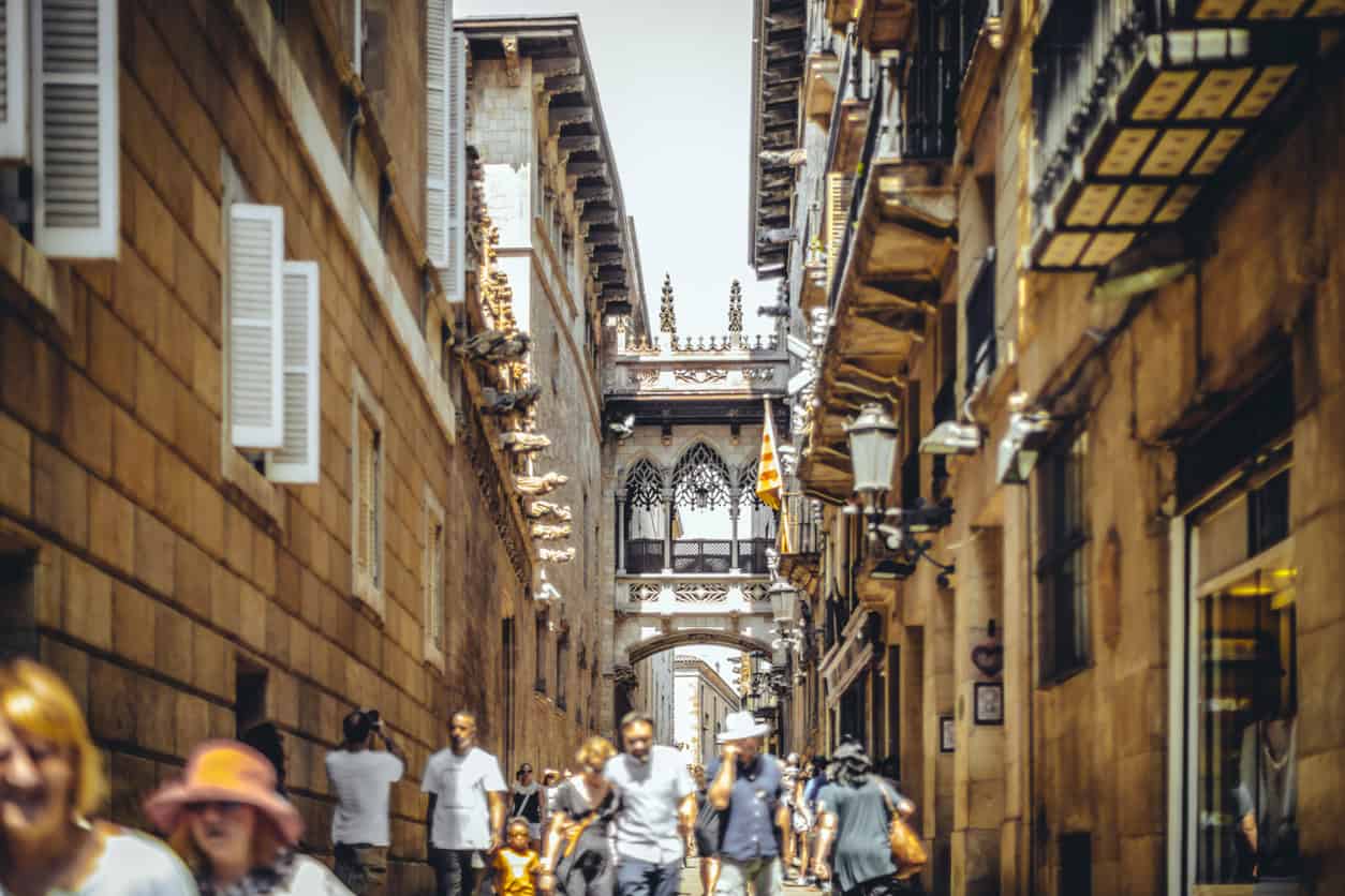 Gothic Quarter, Carrer del Bisbe, Barcelona – Spain