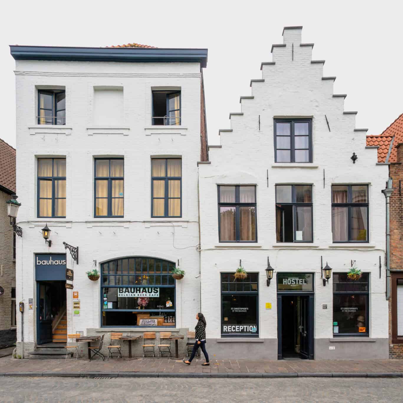 St Christopher's Inn The Bauhaus hostel and Belgian beer bar exterior in Brugge city centre